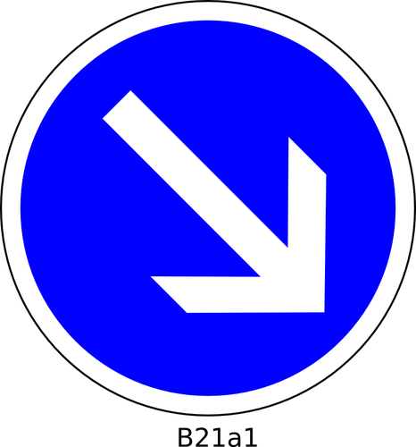 K správným směrem pouze dopravní značka vektorový obrázek
