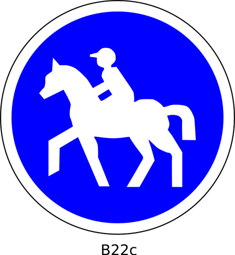 Horsedrivers enige verkeersbord vector afbeelding