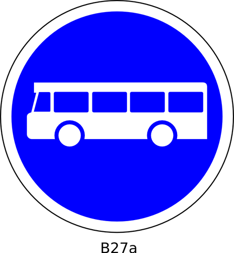 Autobus seule route signe image vectorielle