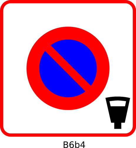 Restricted zone paid parking vector image
