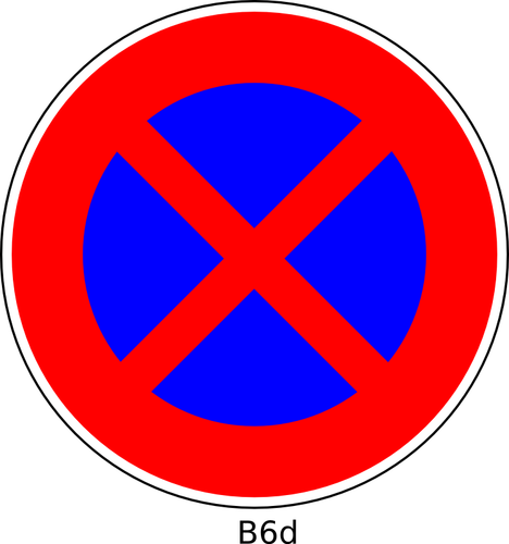 Žádné zastavení dopravní značka vektorový obrázek