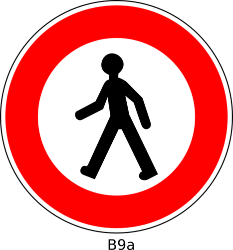 ない歩行道路標識ベクトル画像