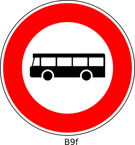 Inga bussar road tecken vektorbild