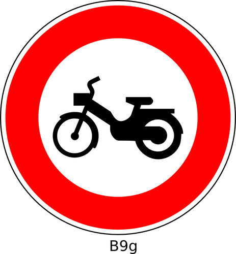 Žádný mopedy silnice znamení vektorový obrázek