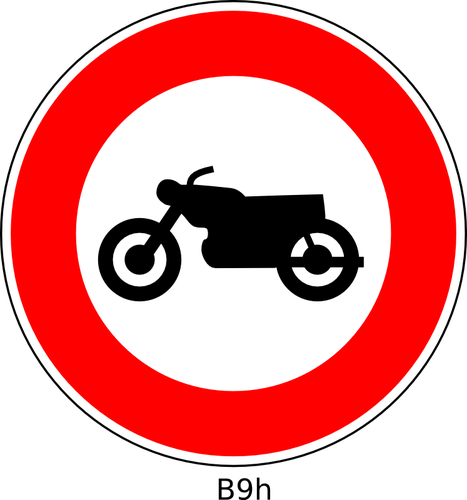 Не Мотоциклы дороги знак векторное изображение