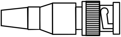 BNC konektor samec vektorový obrázek