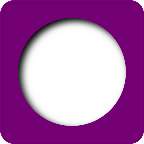 Gráficos vectoriales de frontera púrpura bordes redondeados con marco circular dentro de