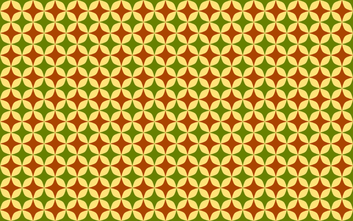 녹색과 주황색 별 배경 패턴