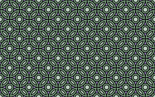 Green circles on a wallpaper