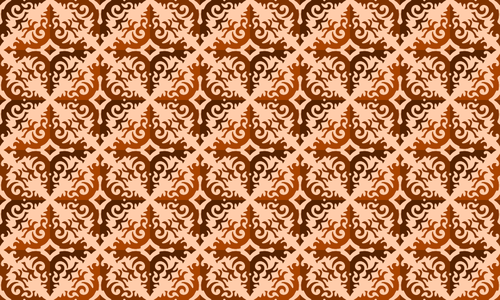 Bruinachtig patroon op betegelde behang