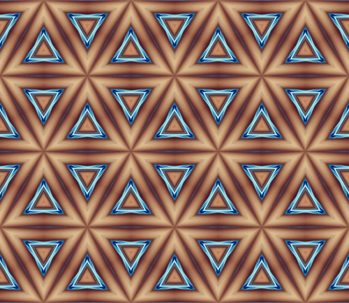 Brown background with blue triangles