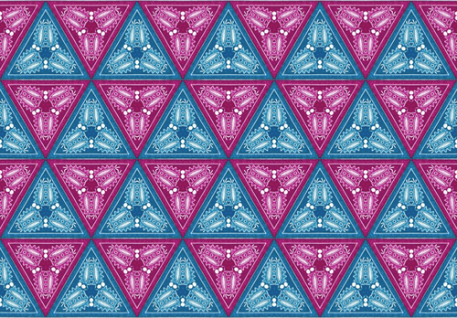Gambar vektor segitiga berwarna-warni pola