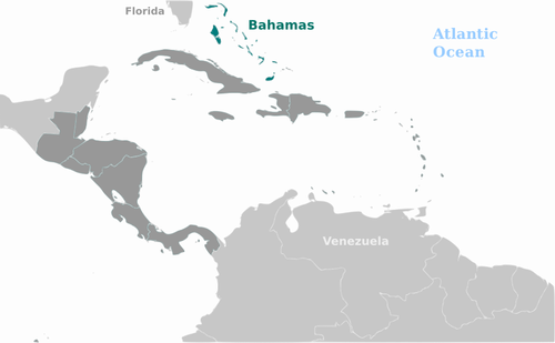 Bahamas in kaart