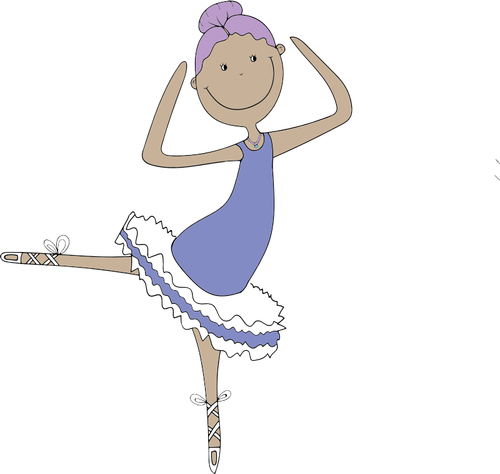 Cartoon ballet danser