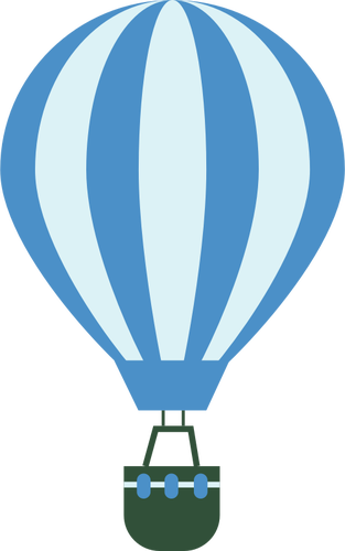 Ballon bleu avec panier vert