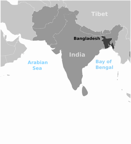 Bangladeshin sijaintivektori