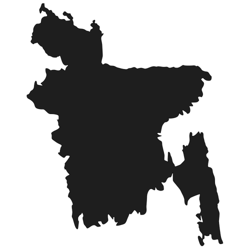 Mappa vettoriale della Bangladesh