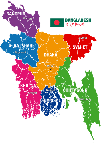 Bangladesch-Karte