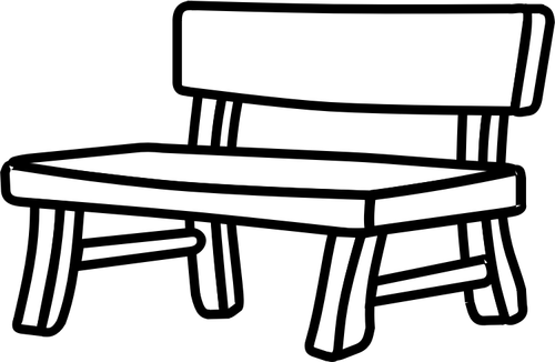 Dřevěný park lavička vektorový obrázek
