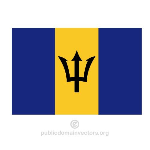 Barbados vektor flagga