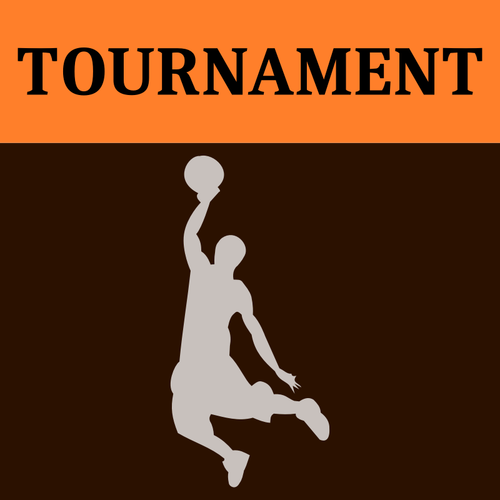 Баскетбольный турнир значок векторное изображение