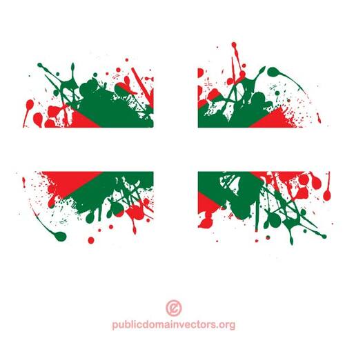 Pintado a bandeira do país basco