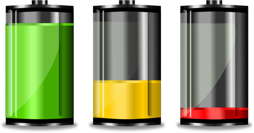 Drie niveaus van de batterij