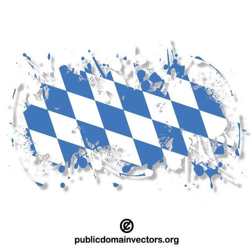 Bandiera della Baviera in schizzi di inchiostro