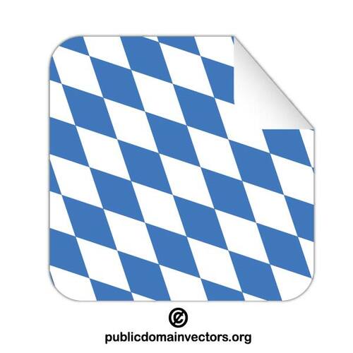 Bandera de Baviera dentro de una etiqueta