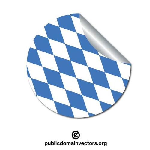 Sticker with flag of Bavaria