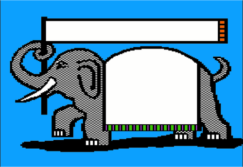 Retro-Elefant