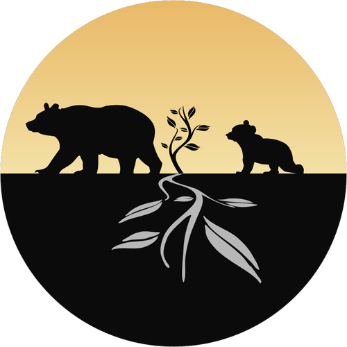 Beruang dan cub logo