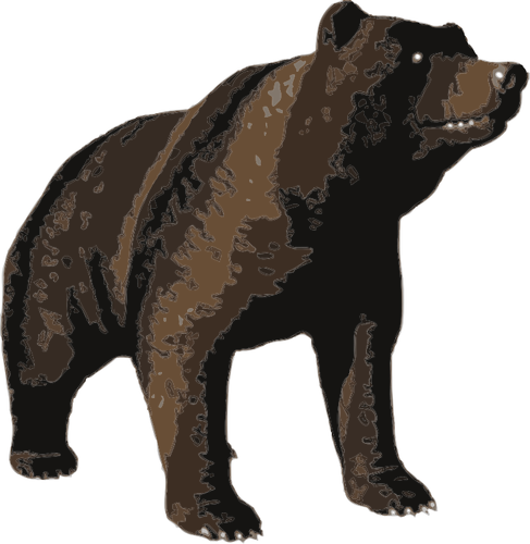 Векторное изображение огромный бурый медведь