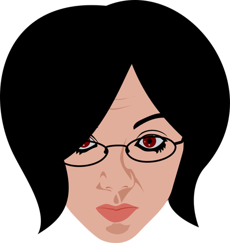 Mädchen-Gesicht mit Brille