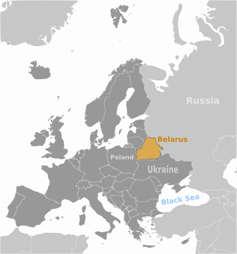 Valko-Venäjän sijaintimerkintä