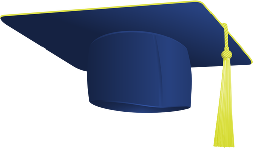 Vektorové ilustrace postgraduální klobouk