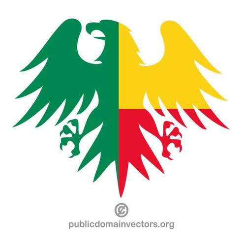 Beninská vlajka ve tvaru orla