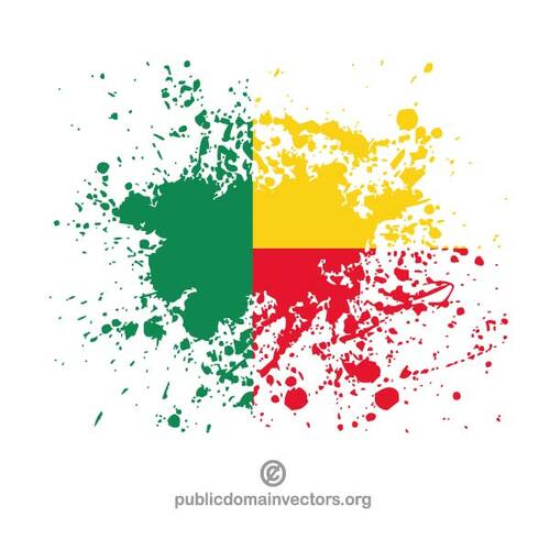 Flaga Beninu w odprysków farby