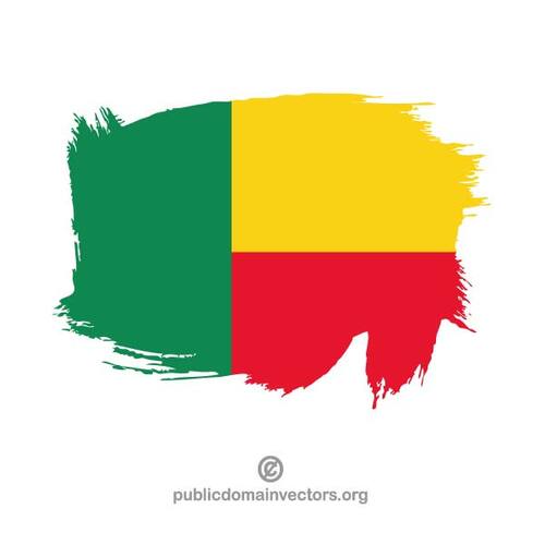 Målade flagga Benin