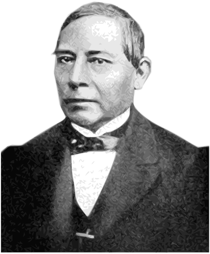 Benito Pablo Juarez García portre vektör çizim