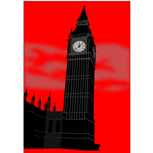 Grote Ben toren in Londen vector afbeelding