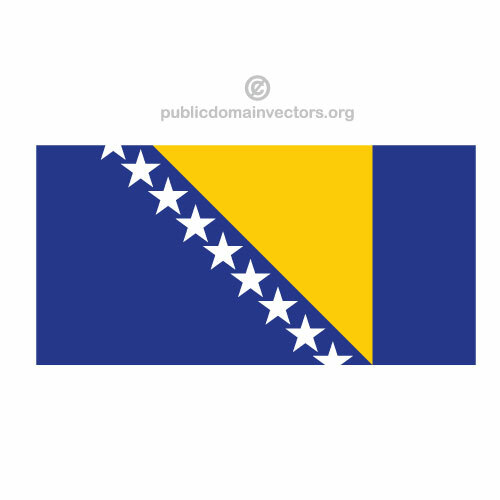 Vector bandera de Bosnia y Herzegovina