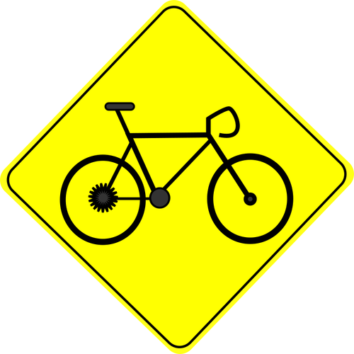 الدراجة عبور علامة الطريق