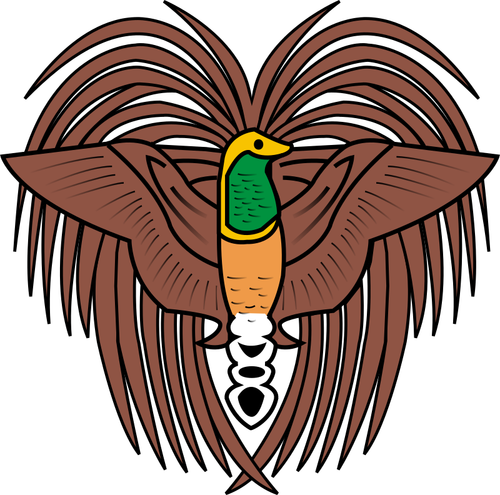 Emblema da ave do paraíso