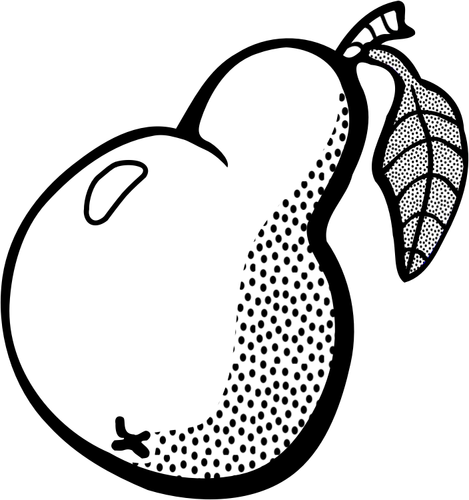 Vektorgrafik med päron med blad