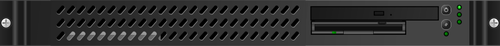 Black 1U Mini-server vector image