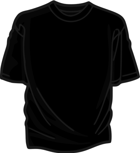Черная футболка векторная иллюстрация