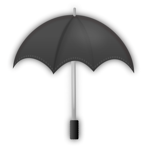 Harmaasävyisen sateenvarjon vektori clipart