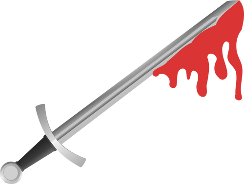 Bloody sword vector image