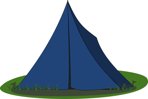 Sininen harjanteen teltta